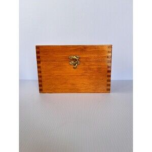 Vintage Handmade Wooden Jewelry Box with Lift-Out Tray | Finger Joint Box